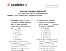 Sentence Completion - High Advanced (GRE) Level - Exercise 10