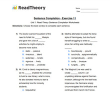 Sentence Completion - High Advanced (GRE) Level - Exercise 11