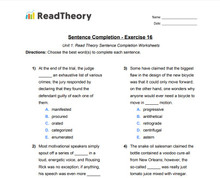 Sentence Completion - High Advanced (GRE) Level - Exercise 16