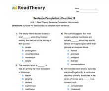 Sentence Completion - High Advanced (GRE) Level - Exercise 18