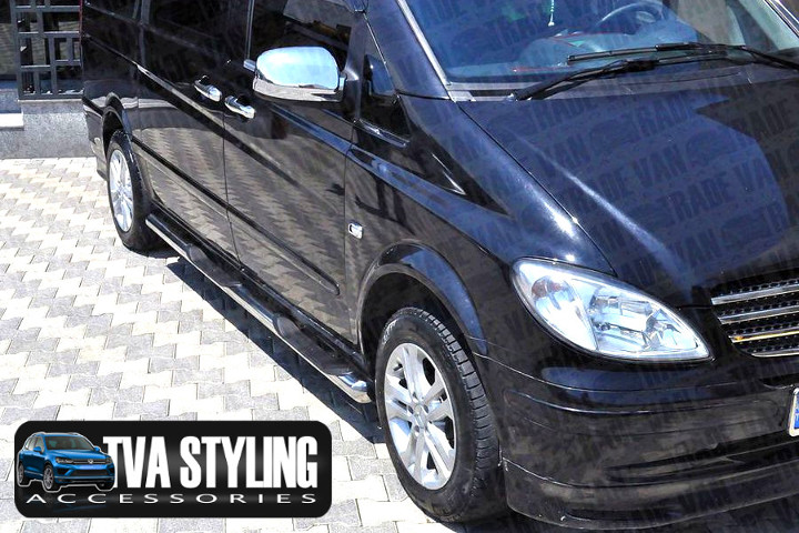 Our Mercedes Vito Mirror Covers really upgrade your Mercedes Vito Van. Buy all your Van accessories online at TVA Styling.