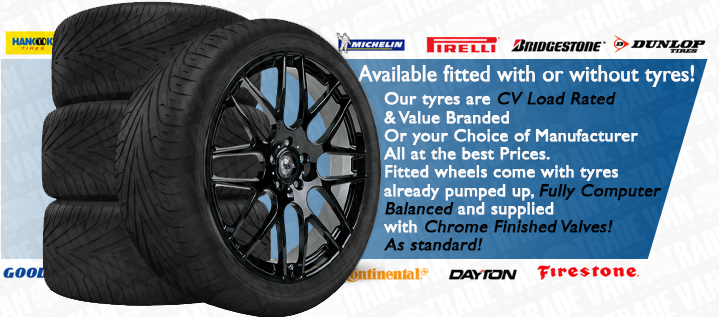 Available fitted with or without tyres! Tyres come Load Rated & Branded 275 / 40 - 20 Or your Choice of Manufacturer. All at the best Prices. We’ll even pump them up to your specification...High PSI for Sport Grip or Lower PSI for Comfort.