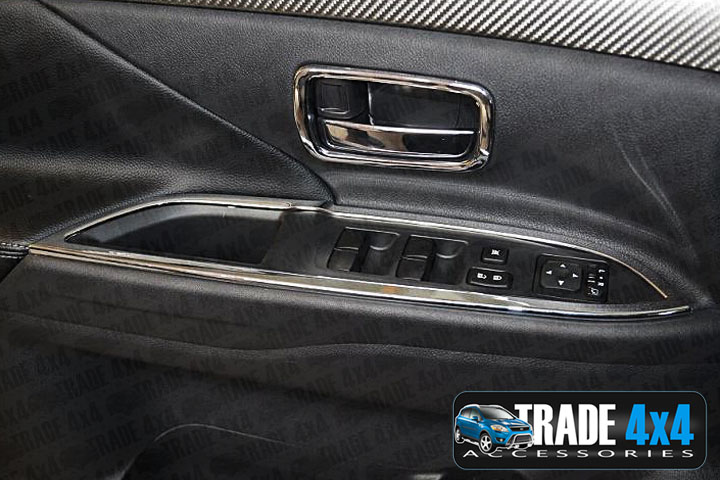 Our chrome Mitsubishi Outlander interior door panel covers are an eye-catching and stylish addition for your 4x4. Buy online at Trade 4x4 Accessories.
