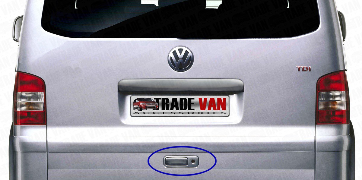 VW Transporter T5 Tailgate Door Handle Cover Chrome Stainless Steel