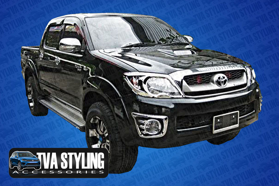 Our chrome Toyota Hilux Vigo head light covers are an eye-catching and stylish addition for your 4x4. Buy online at Trade 4x4 Accessories.