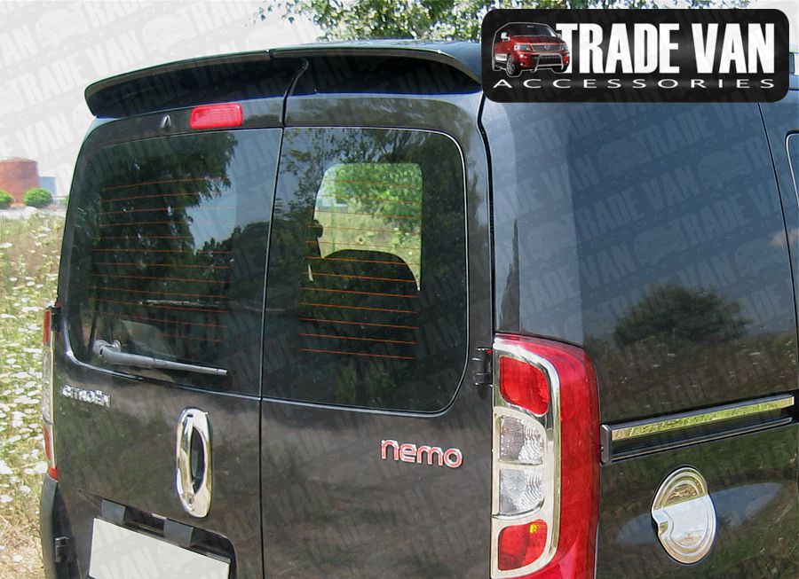 Our Citroen Nemo Rear Twin door Spoiler really makes your vehicle stand out from the crowd. Moulded using the latest GRP technology they are supplied primed ready for painting. Buy online at Trade Van Accessories.