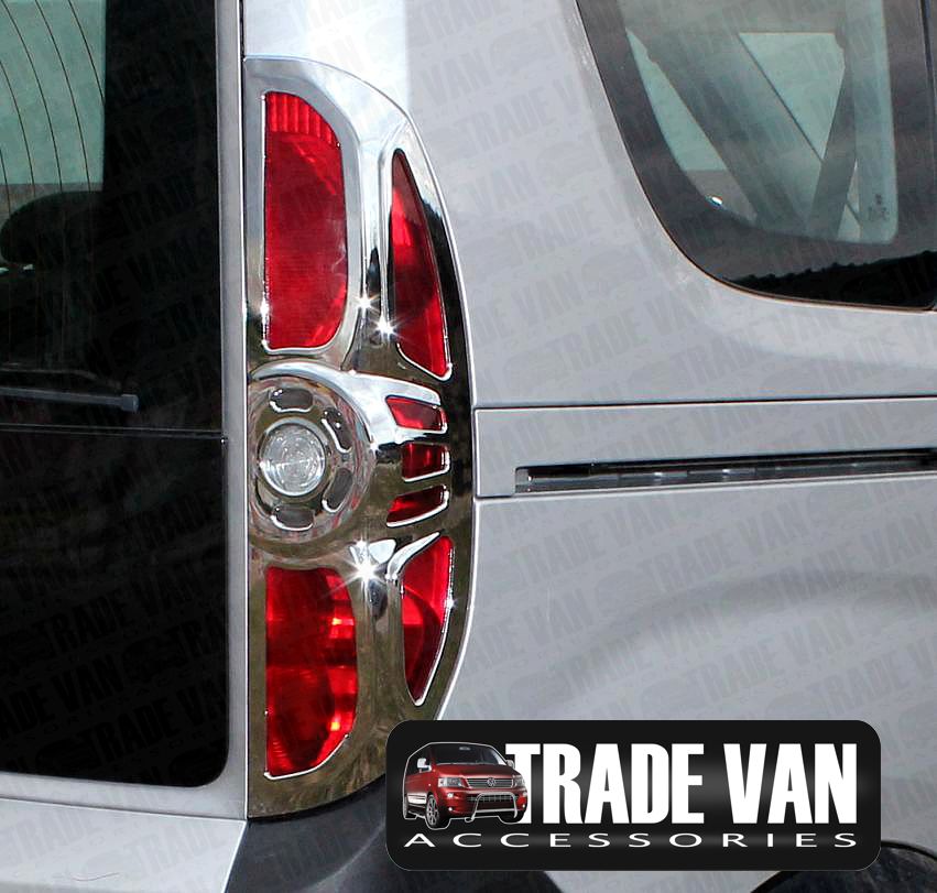 Our Fiat Doblo Rear Light Covers ABS Chrome transform the rear styling of your 2010 on Doblo Van or Doblo Mylife MPV. Specially engineered using the latest Diamond Chrome Polymer Technology. Buy online at Trade Van Accessories.