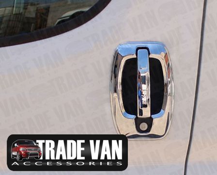 Our Fiat Ducato Door Handle Covers ABS Chrome transform the Side Styling of your 2006 on Ducato Van. Specially engineered using the latest Diamond Chrome Polymer Technology. Buy online at Trade Van Accessories.