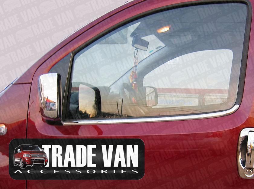 Our Fiat Fiorino Window Trim Covers Stainless Steel are made from chrome look hand polished Stainless Steel. Buy online at Trade Van Accessories.