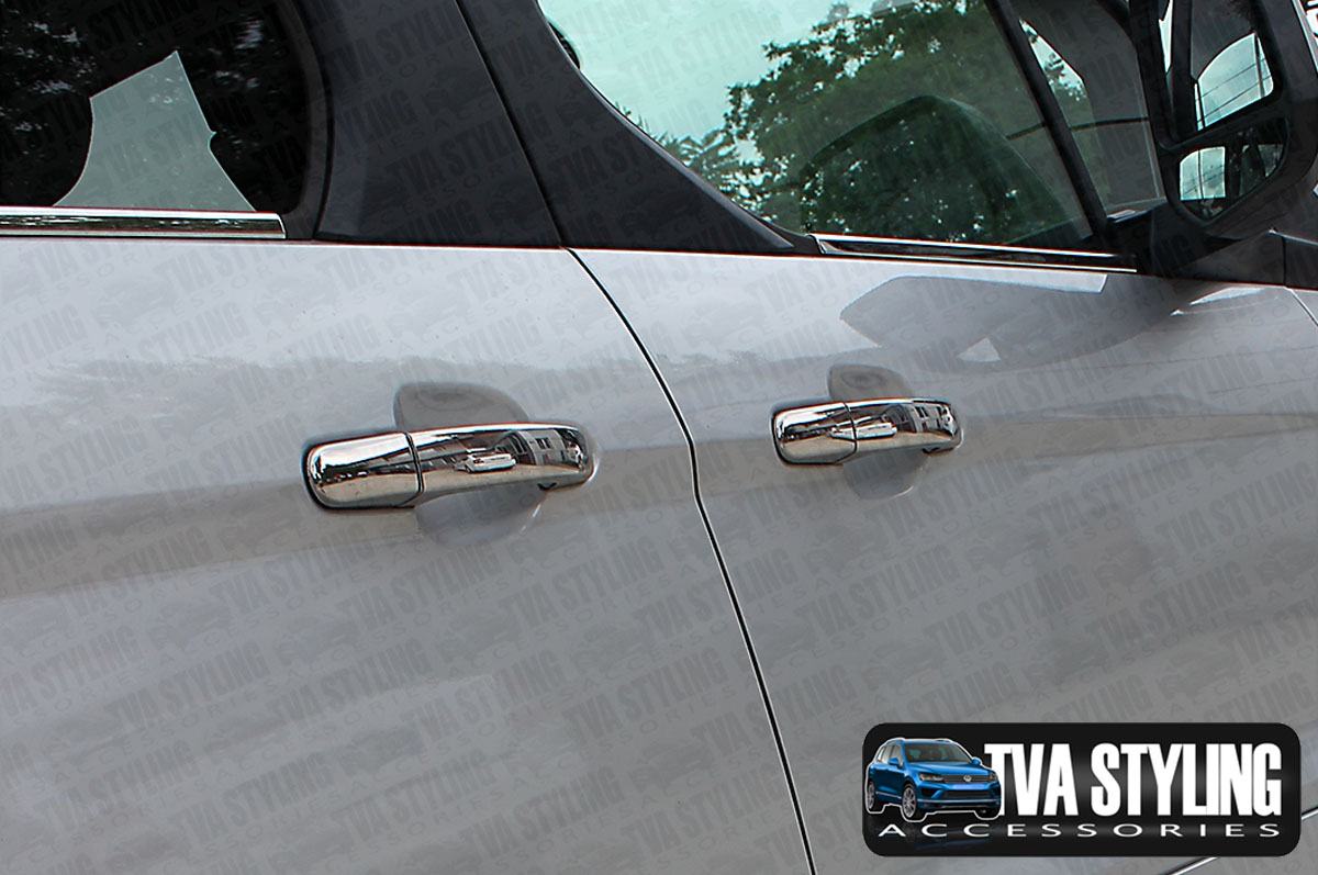 These chrome Ford Connect side door handle covers are an excellent accessory for your van. Buy online at TVA Styling.