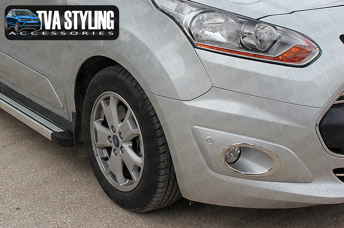 These chrome Ford Connect front fog light covers are an excellent accessory for your van. Buy online at TVA Styling.