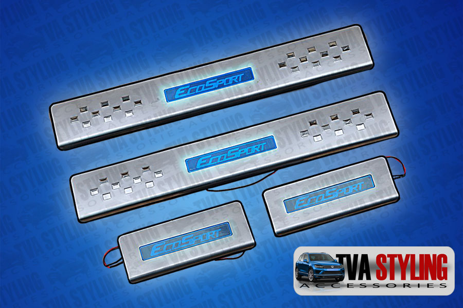 Our stainless steel Ford EcoSport LED sill protector LED Entry guard trim is an eye-catching and stylish addition for your 4x4. Buy online at Trade 4x4 Accessories.