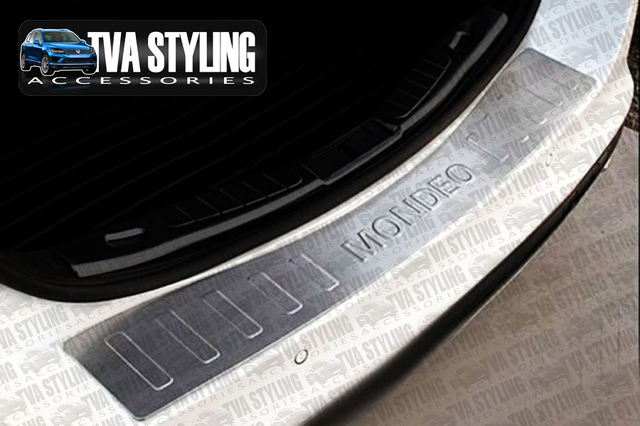 Our stainless steel Ford Mondeo rear bumper protectors are an eye-catching and stylish addition for your car. Buy online at Trade car Accessories.