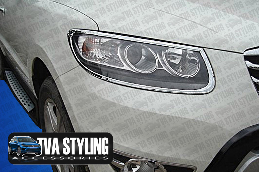 Our chrome Hyundai Santa Fe head light covers are an eye-catching and stylish addition for your 4x4. Buy online at Trade 4x4 Accessories.