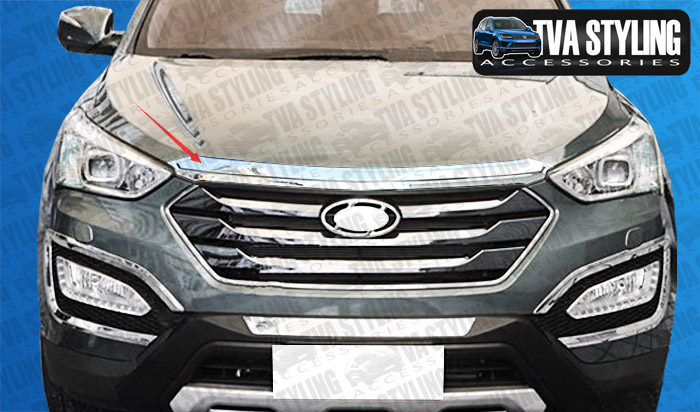 Our chrome Hyundai Santa Fe bonnet edge cover is an eye-catching and stylish addition for your car. Buy online at Trade car Accessories.