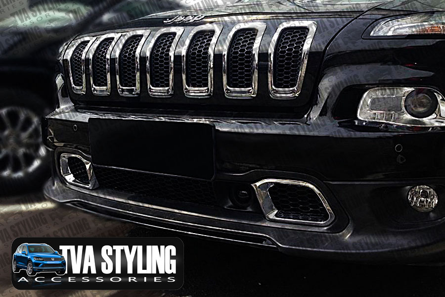 Our chrome Jeep Cherokee KL front bumper Vent cover is an eye-catching and stylish addition for your car. Buy online at Trade car Accessories.