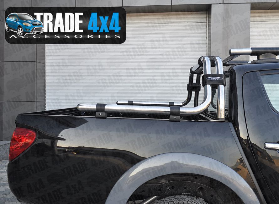 Mitsubishi L200 Pickup Roll Bars in Stainless steel Chrome at Trade Van Accessories