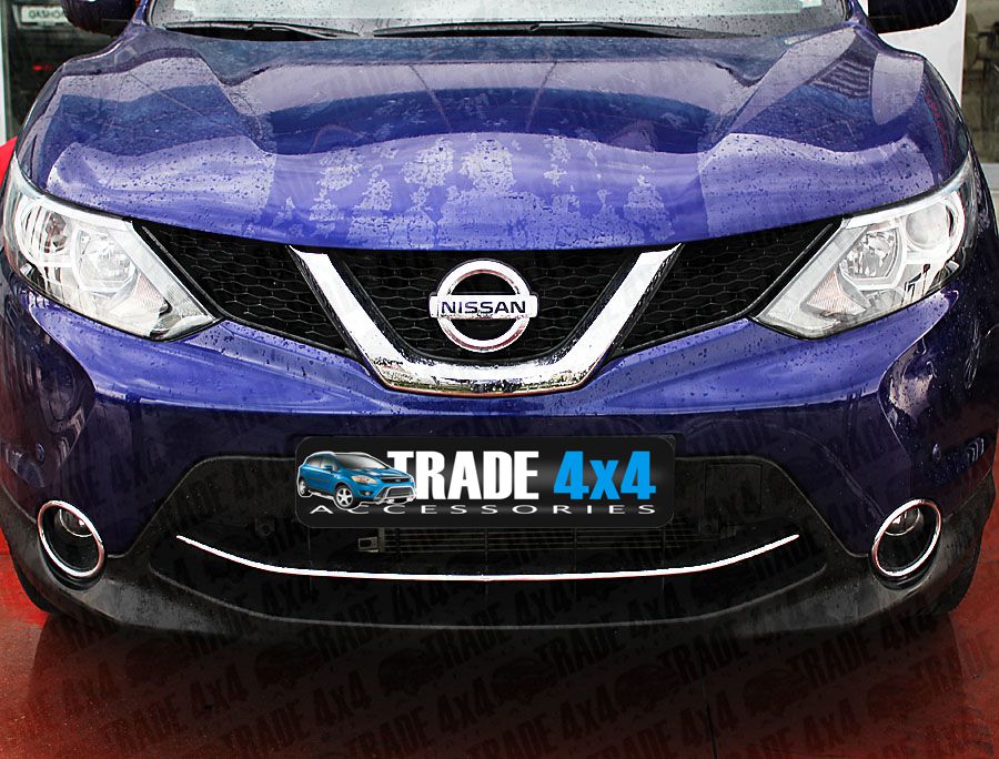 Our Nissan Qashqai 2014 Front Bumper Streamer Trim really makes your vehicle stand out from the crowd. Machined from chrome look hand polished Stainless Steel. Buy online at Trade 4x4 Accessories.