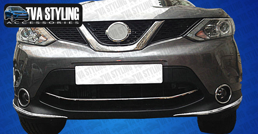 Our chrome Nissan Qashqai front bumper cover surround Protector is an eye-catching and stylish addition for your car. Buy online at Trade car Accessories.