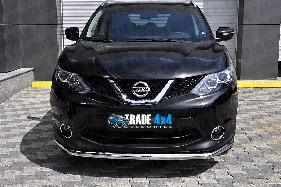 Our Nissan Qashqai 2014 Front City Bar, Bumper Protection Bars are a practical and stylish accessory for your Qashqai J11 4x4 SUV. Made from chrome look hand polished Stainless Steel. Buy online at Trade 4x4 Accessories.