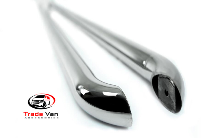 VW T6 SPORTLINE SIDE BARS POLISHED STAINLESS STEEL