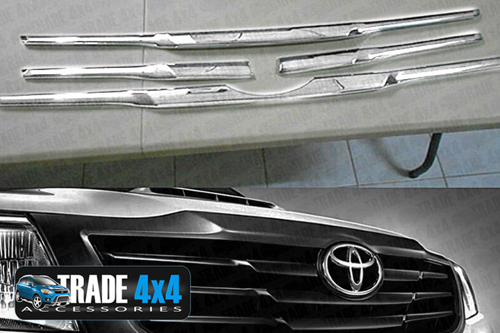 Our chrome Toyota Hilux Vigo front grille cover is an eye-catching and stylish addition for your 4x4. Buy online at Trade 4x4 Accessories.