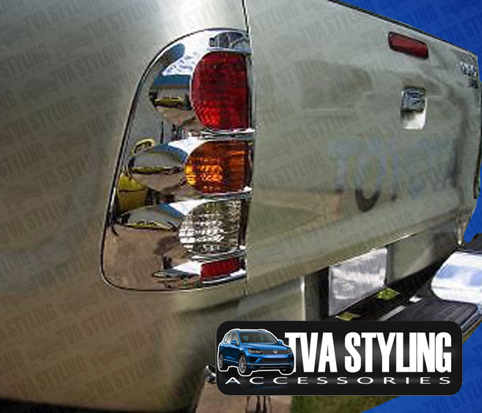 Our chrome Toyota Hilux Vigo rear light covers are an eye-catching and stylish addition for your 4x4. Buy online at Trade 4x4 Accessories.