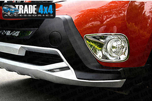 Our chrome Toyota rav4 front fog light covers are an eye-catching and stylish addition for your 4x4. Buy online at Trade 4x4 Accessories.
