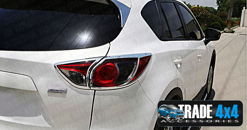 TVA Mazda CX-5 2012-on Chrome Rear Tail Light Cover Trim Surrounds Set