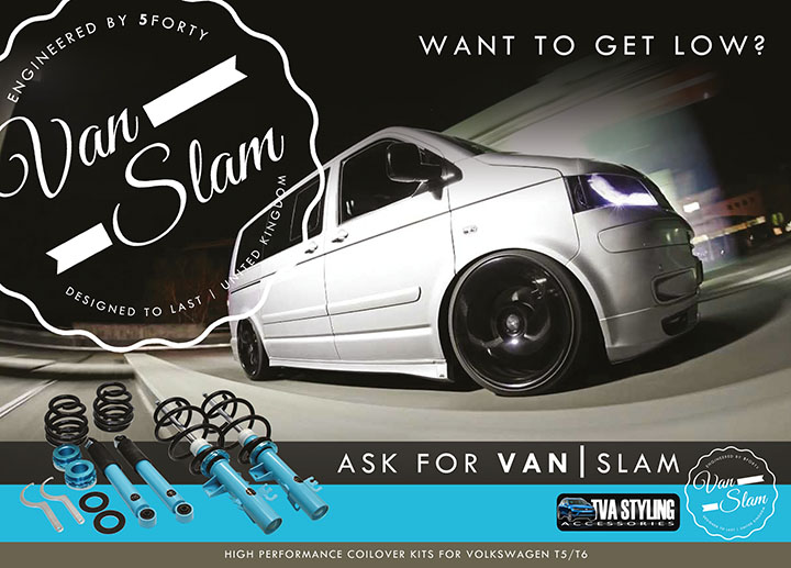 Van Slam Adjustable Suspension for VW T5 and VW T6