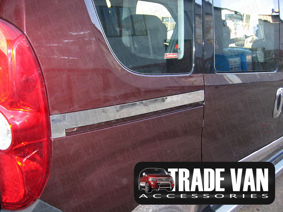Our Vauxhall Combo Sliding Door Rail Trims Stainless Steel are made from chrome look hand polished Stainless Steel. Buy online at Trade Van Accessories.