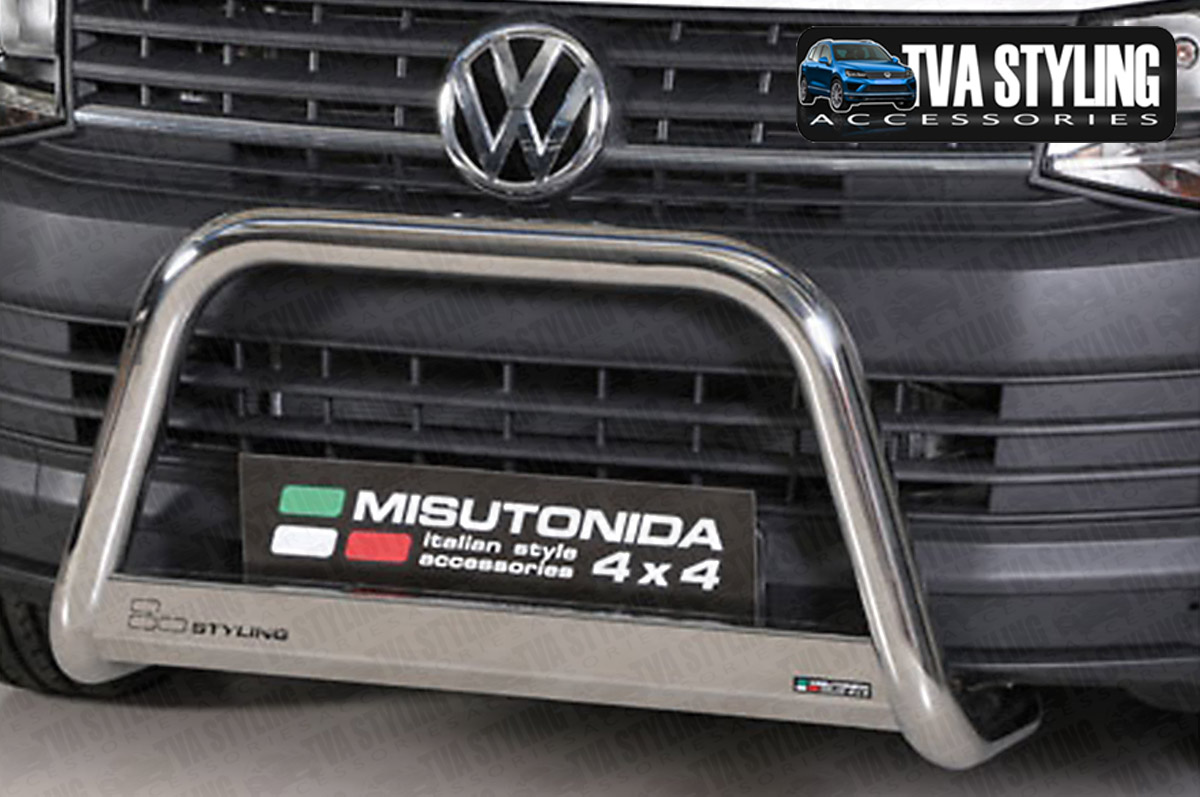 vw t6 transporter inox front a bull bar 2015 on