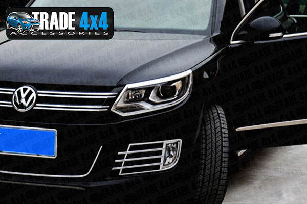 ur chrome vw tiguan head light covers are an eye-catching and stylish addition for your 4x4. Buy online at Trade 4x4 Accessories.