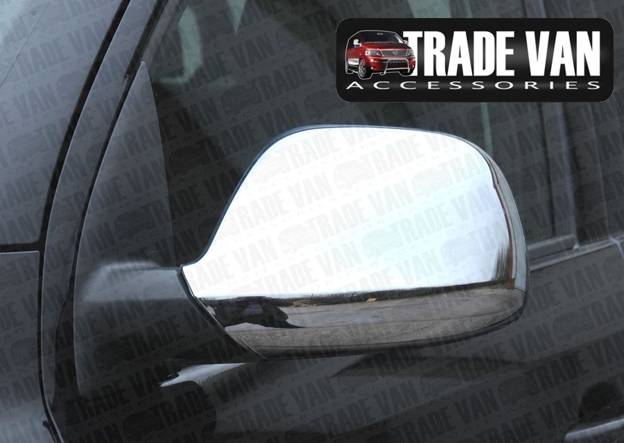 Our VW Transporter T5 2010 on Mirror Covers ABS Chrome transform the Side Styling of your Transporter T5 Van or Caravelle, Shuttle. Buy online at Trade Van Accessories.