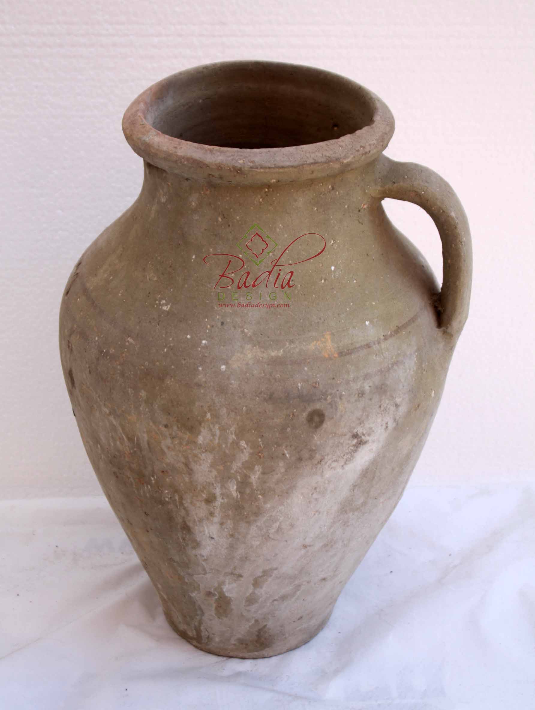 Vintage Clay Jar Imported From Turkey   Antique Clay Jar Cp005 