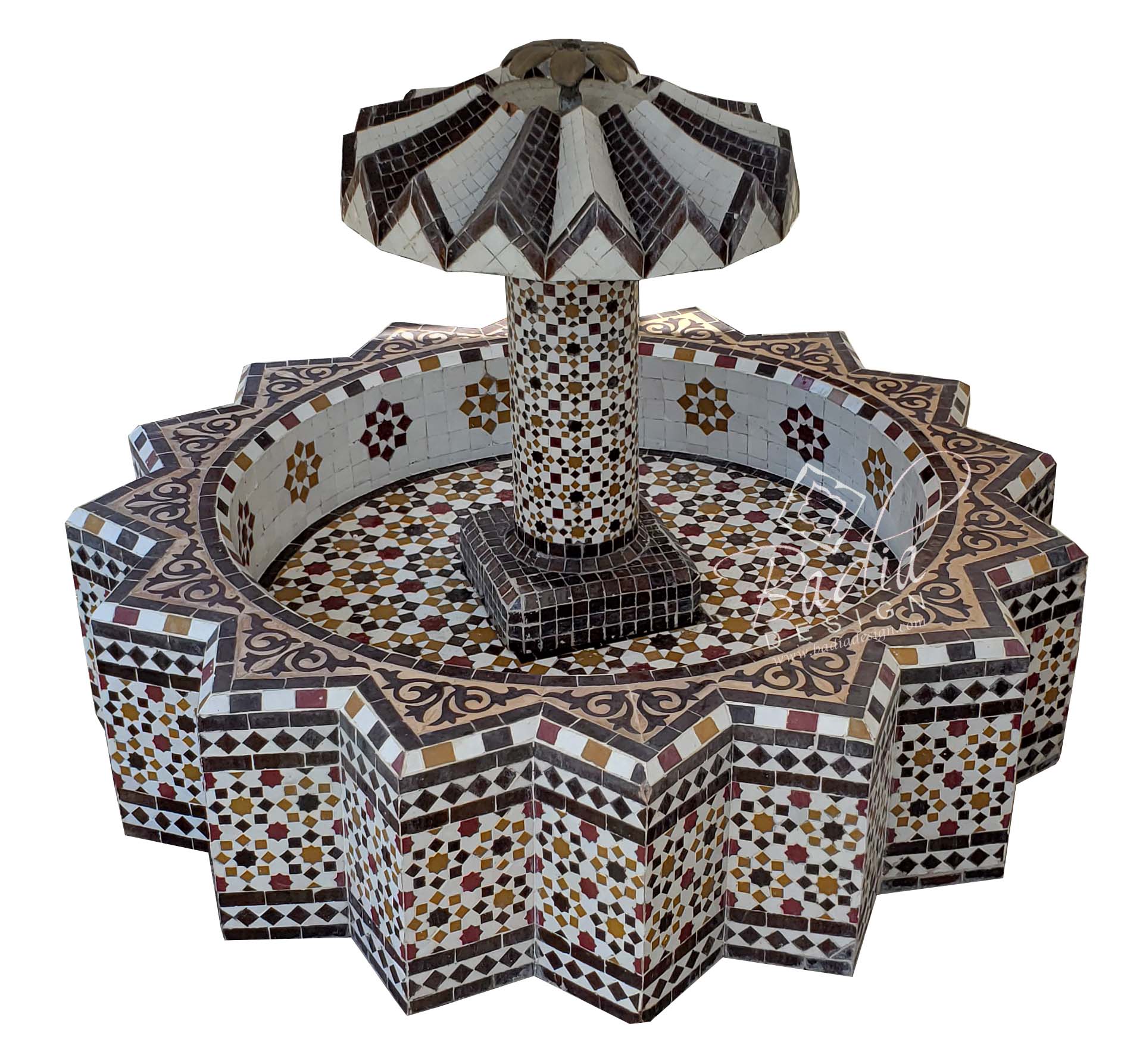 brown-moroccan-mosaic-star-shaped-floor-water-fountain-mf73.jpg