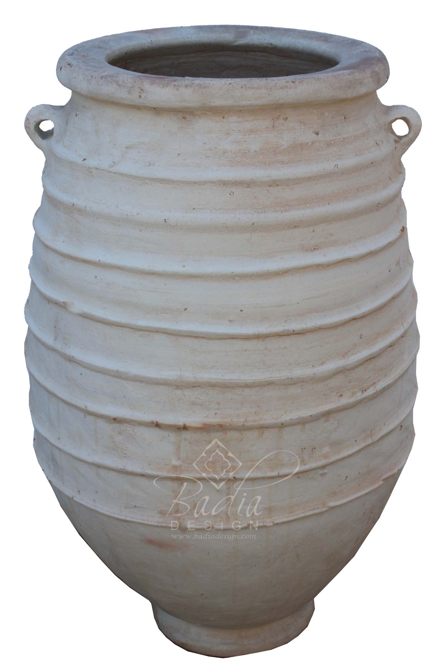 Tall Terracotta White Planter