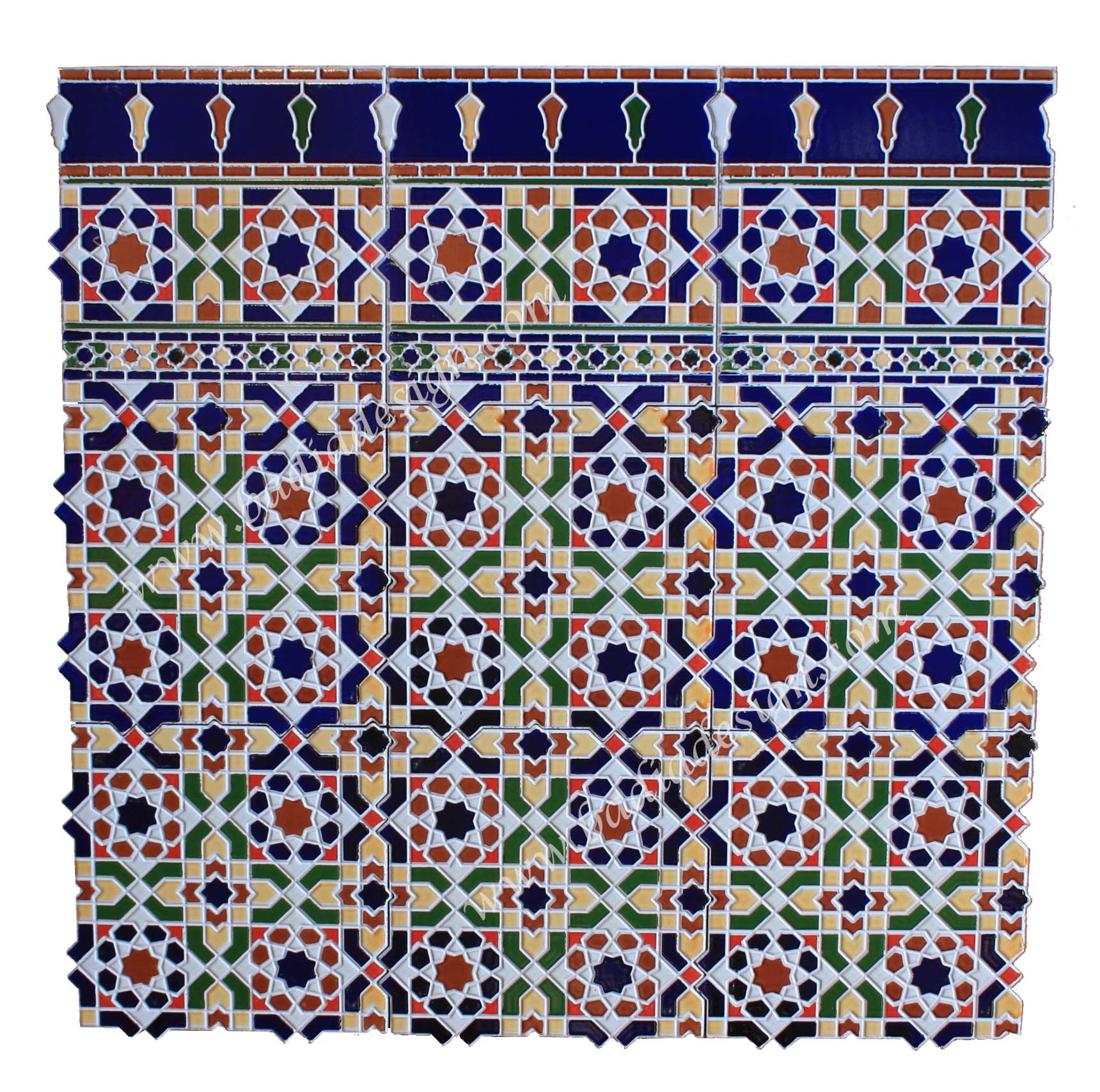 Moroccan Ceramic Wall Fez Tile From Badia Design Inc   Moroccan Ceramic Wall Fez Tile Ft015 1 1 