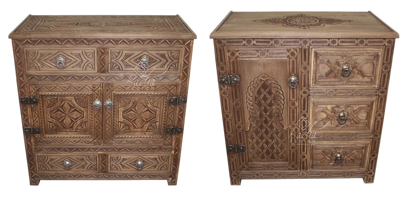 Moroccan Hand Carved Wooden from Badia Design Inc.