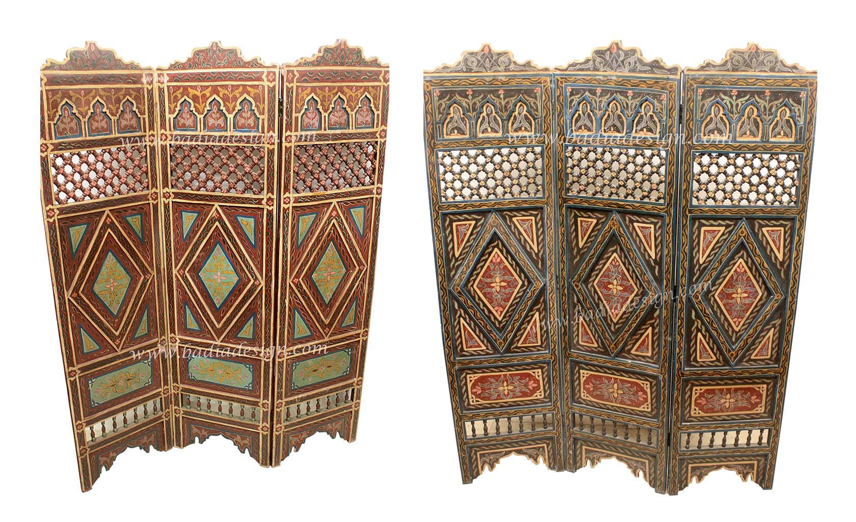Moroccan Hand Painted Wooden Divider