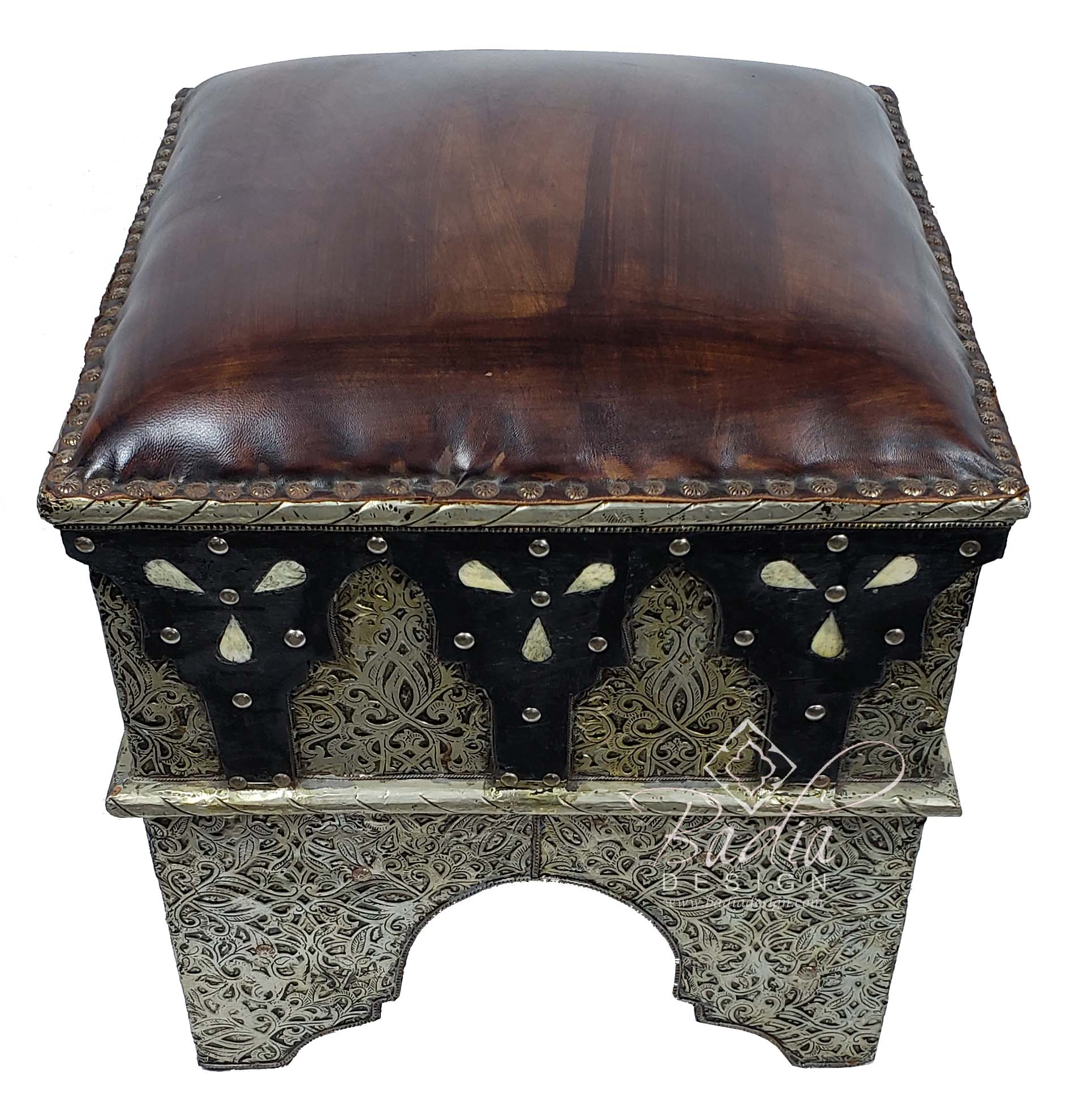 moroccan-metal-white-and-bone-leather-ottoman-mb-ch014-1.jpg