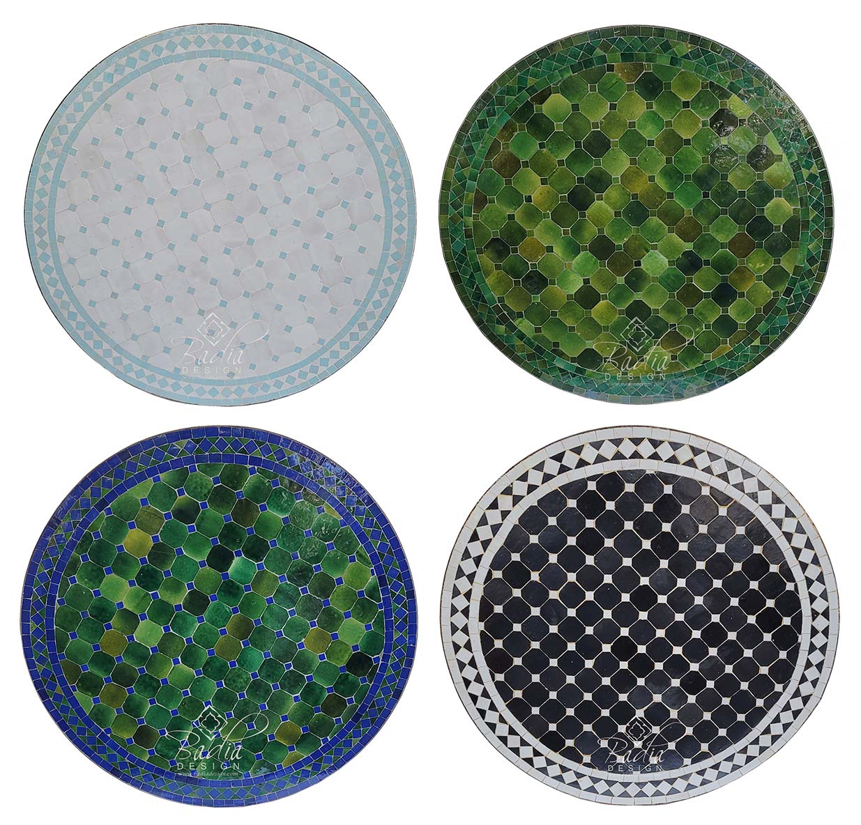 Moroccan Mosaic Ceramic Tile Table Top From Badia Design Inc