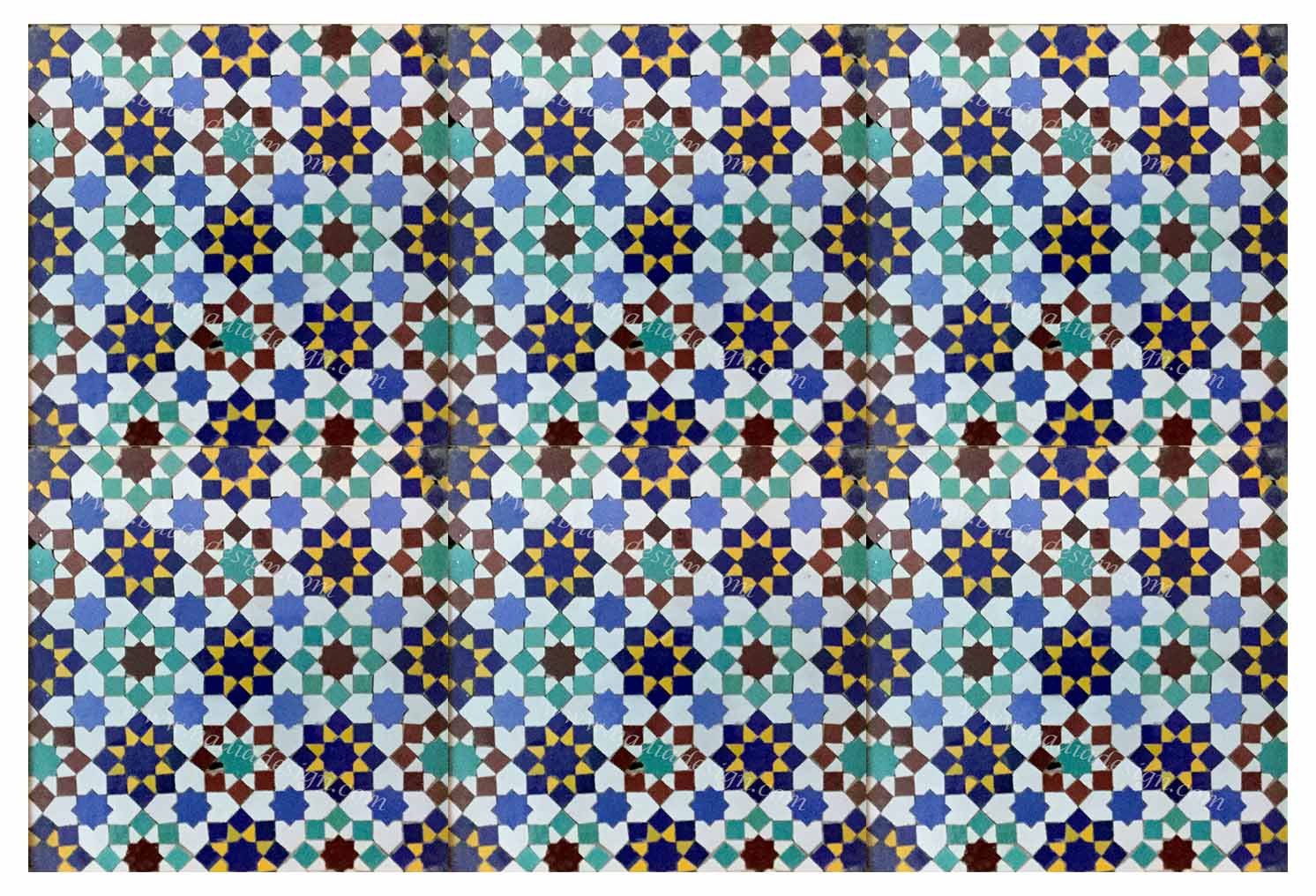 Moroccan Mosaic Hand Painted Tile from Badia Design Inc.