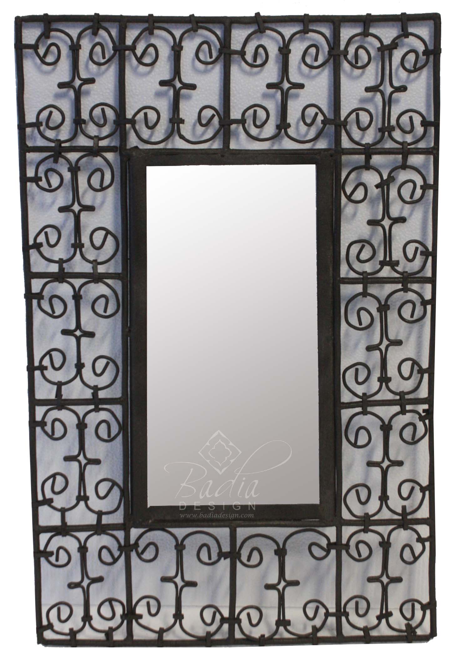 Wrought deals iron mirror