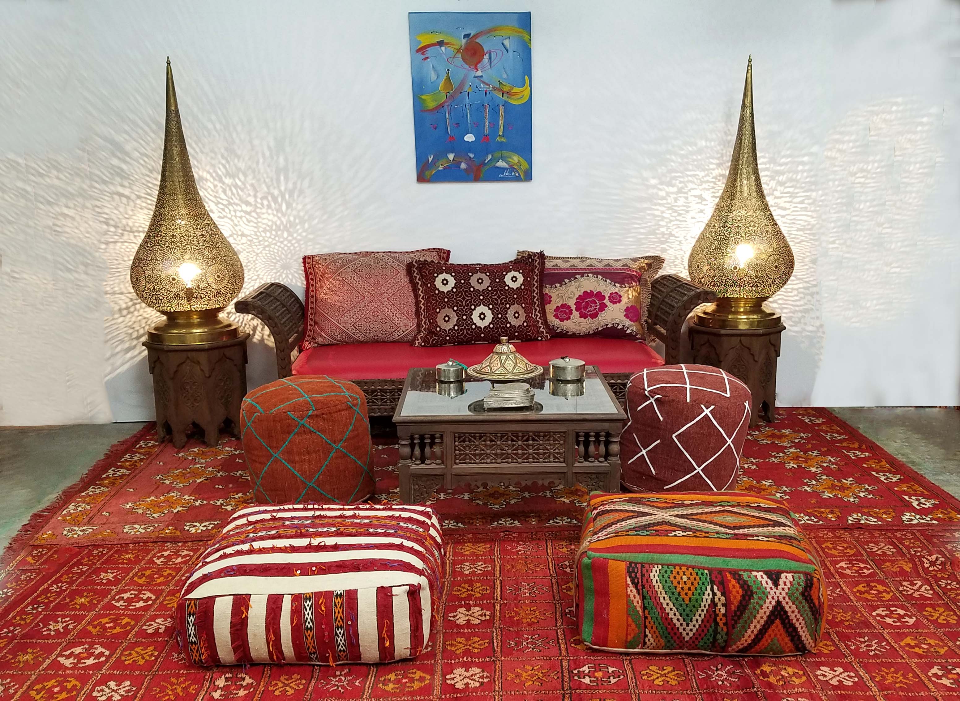  Moroccan Style Living Room with Electrical Design