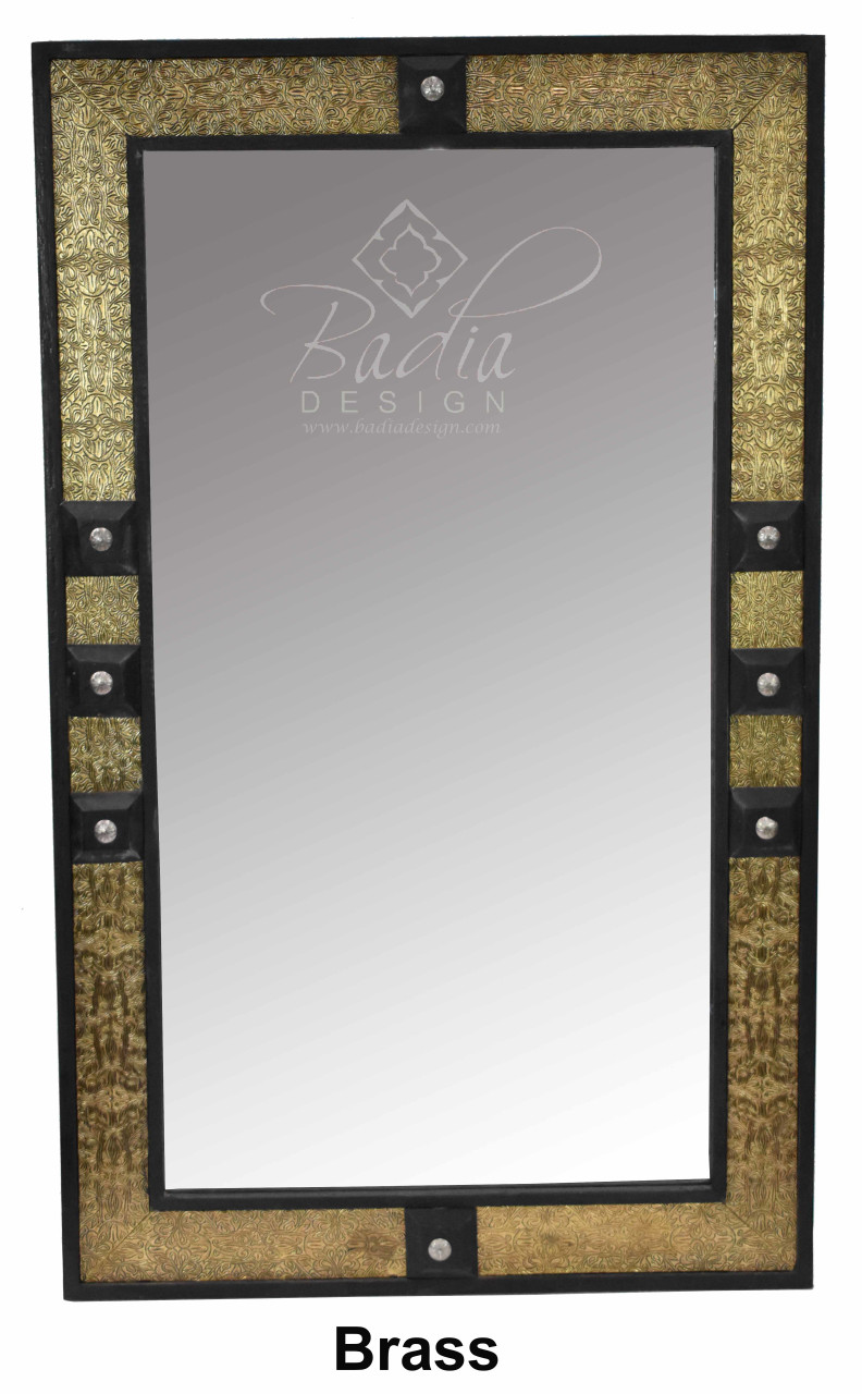 Moroccan Hand Carved Metal And Wood Design Mirrors From Badia Design Inc