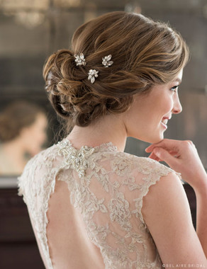Bel Aire Bridal Hair Pins 1722 - Rhinestone and pearl hairpins