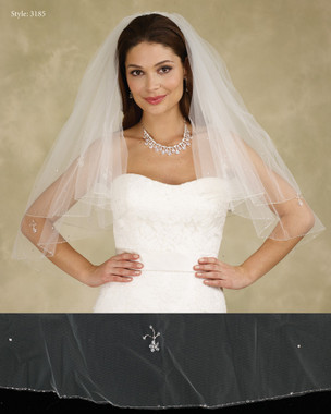 Marionat Bridal Veils 3185 - The Bridal Veil Company - Beaded Edge Veil