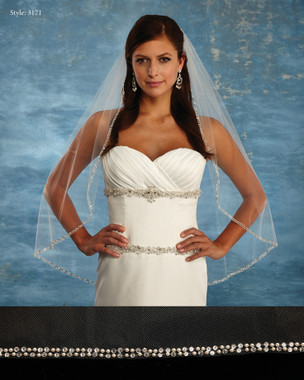 Marionat Bridal Veils 3171 - The Bridal Veil Company - Beaded Edge Veil