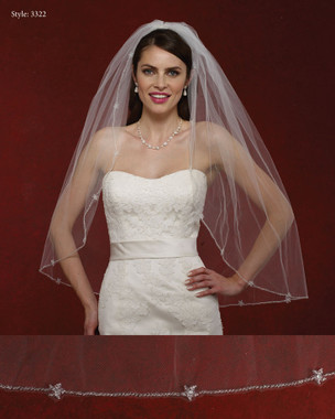 Marionat Bridal Veils 3322- The Bridal Veil Company - Beaded Edge Veil